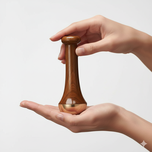 Kansa Face Massager Wood Handle