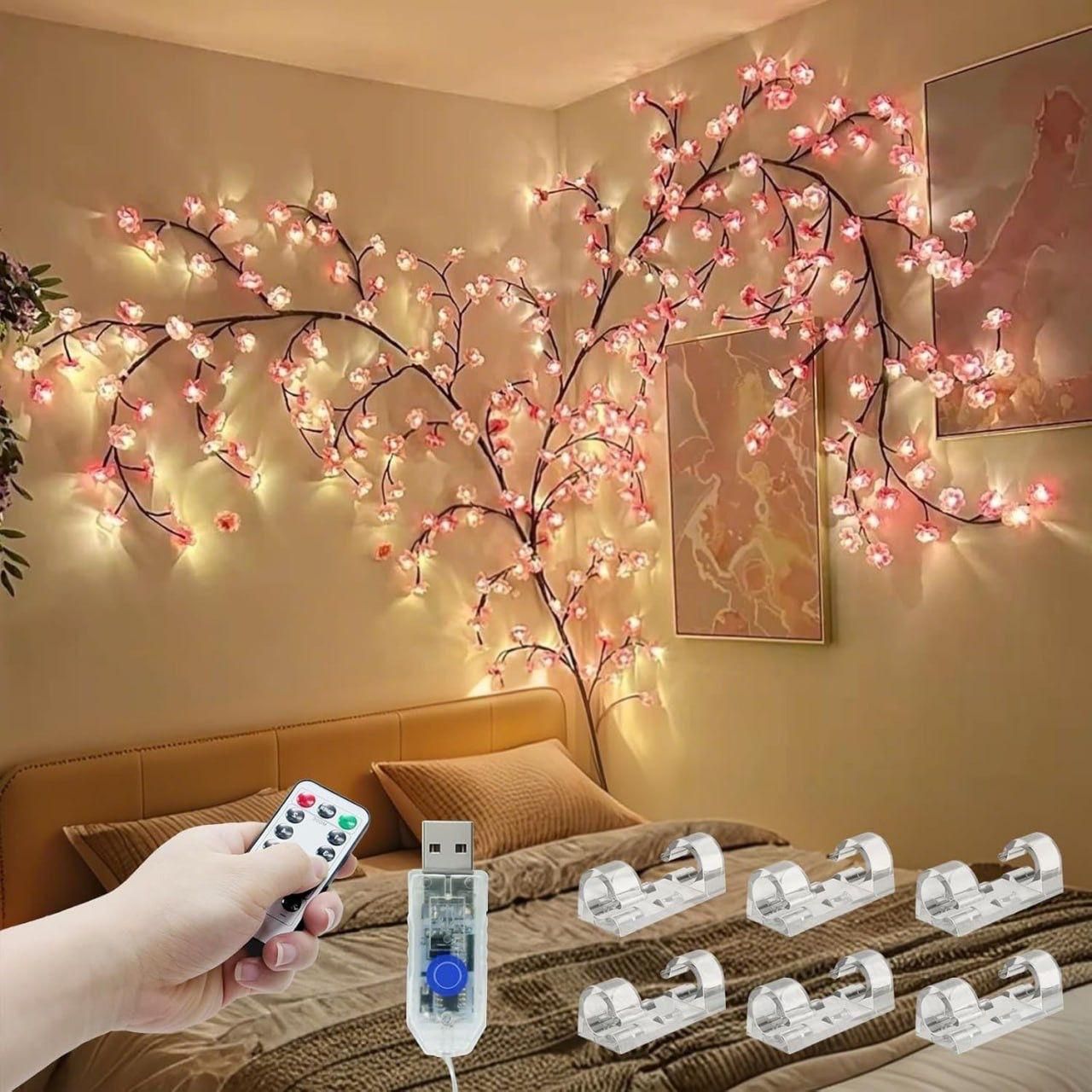 DivineGlow Aesthetic Vine Lights (Remote Controlled)