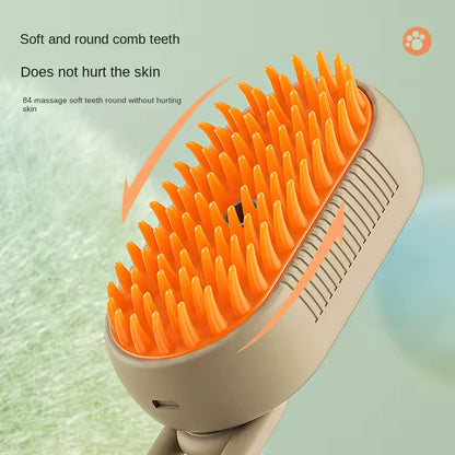 Steamy Pet Brush – Grooming Made Easy!